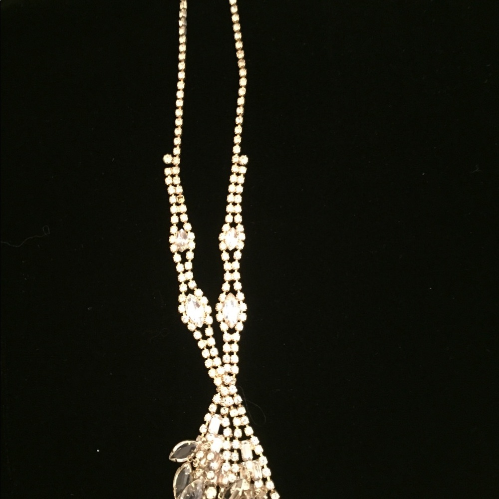 Necklace gold with Rhinestones